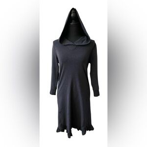 Sundays Charcoal Long Sleeve Hooded Dress